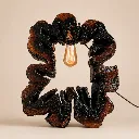 Center Wooden Lamp